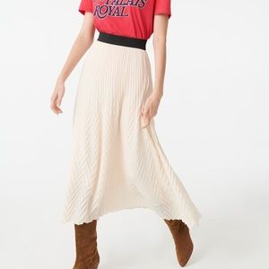 Maje geometric pleated skirt.